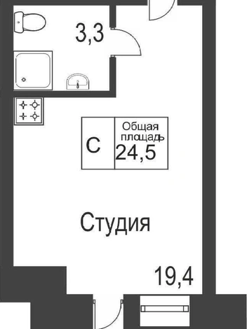 Самая дешевая студия | Источник: etagi.com