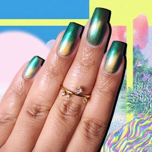 9 стильных зеленых маникюров на зиму 2025/26