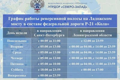 Реверсивное движение на Ладожском мосту скорректируют