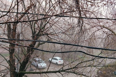 Волгоград утонул в тумане и слякоти 1 апреля