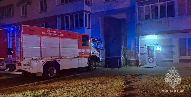 Пожар был в подъезде | Источник: ГУ МЧС по Челябинской области