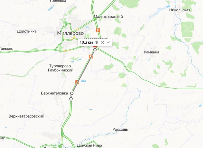 В ДТП под Миллерово пострадали четверо детей, один погиб | Источник: «Яндекс. Карты»