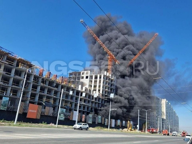 Пожар произошел в 10:29 утра | Источник: Читатель NGS55.RU
