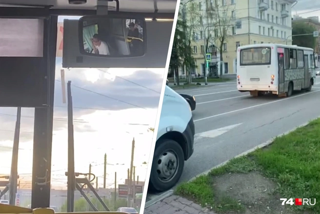 Водитель пазика свернул на заправку на въезде на ЧМЗ, и пассажирам это не понравилось | Источник: читатель 74.RU