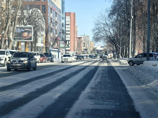 Дорога на Максима Горького. Видны колеи, укатанные автомобилями  | Источник: Павел Красоткин / 72.RU