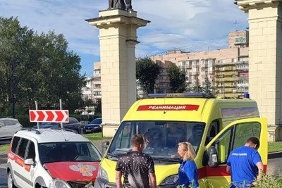 Реанимобиль и Роспотребнадзор столкнулись в Гатчине