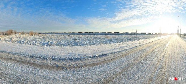 Вид из Абатского на пробку | Источник: читатель 72.RU