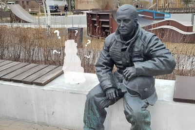 Пропавший памятник коту Семену в Тюмени найден