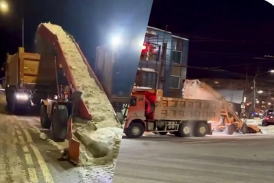 Нижний Новгород засыпан снегом: трамваи остановились