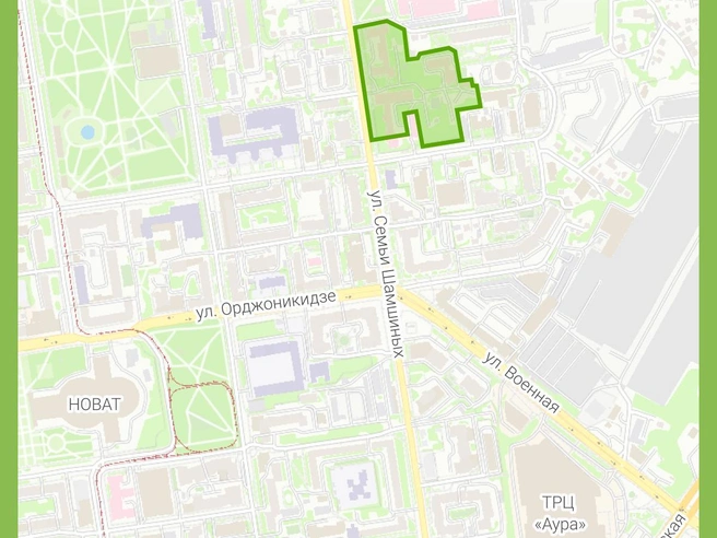 На карте обозначен участок, отведенный под застройку. | Источник: Юрий Орлов / Городские медиа