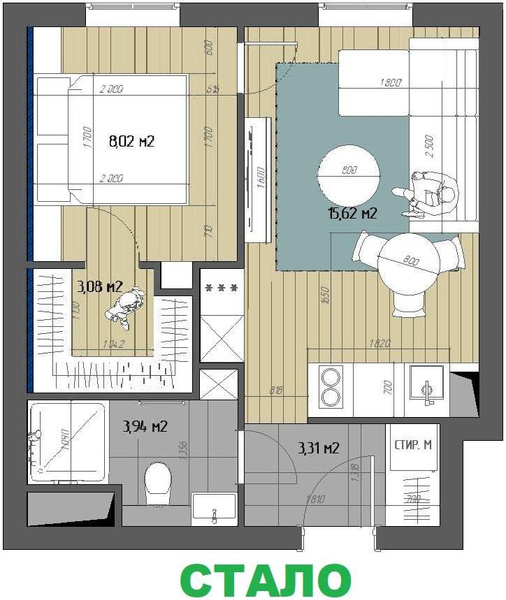 Личный опыт: маленькая квартира 34,5 м², где нет случайных деталей