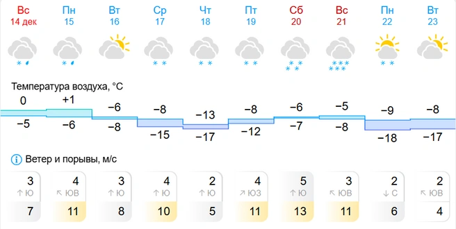 Зима уже вовсю хозяйничает | Источник: Gismeteo
