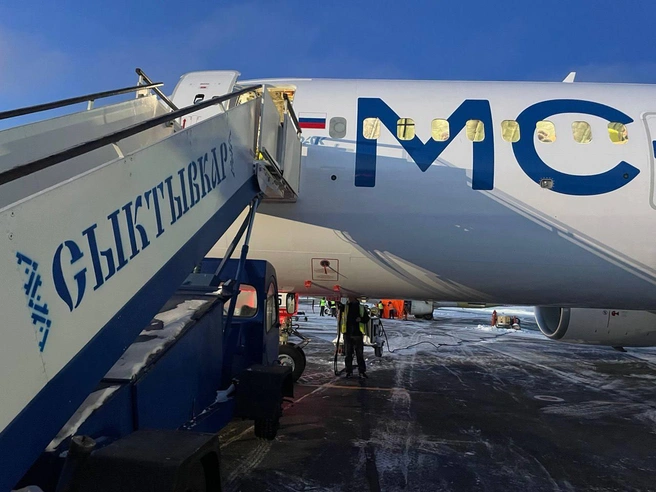 Иркутский МС-21 провел неделю в Сыктывкаре в морозных условиях | Источник: Иркутский авиационный завод / T.me