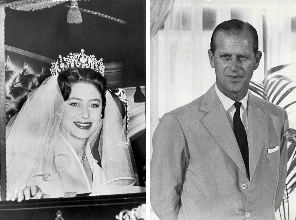 Принцесса Маргарет на своей свадьбе; принц Филипп | marieclaire.ru