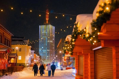 Мороз и снег в канун Нового года в Архангельской области