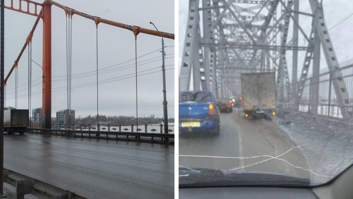 На ж/д мосту в Архангельске собирается пробка