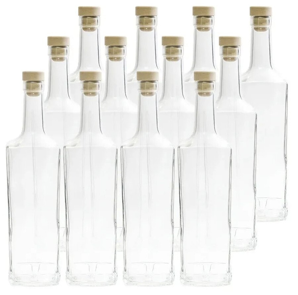 Бутылка для безалкогольных напитков, для воды, для алкогольных напитков KHome G500-12 500 мл стекло