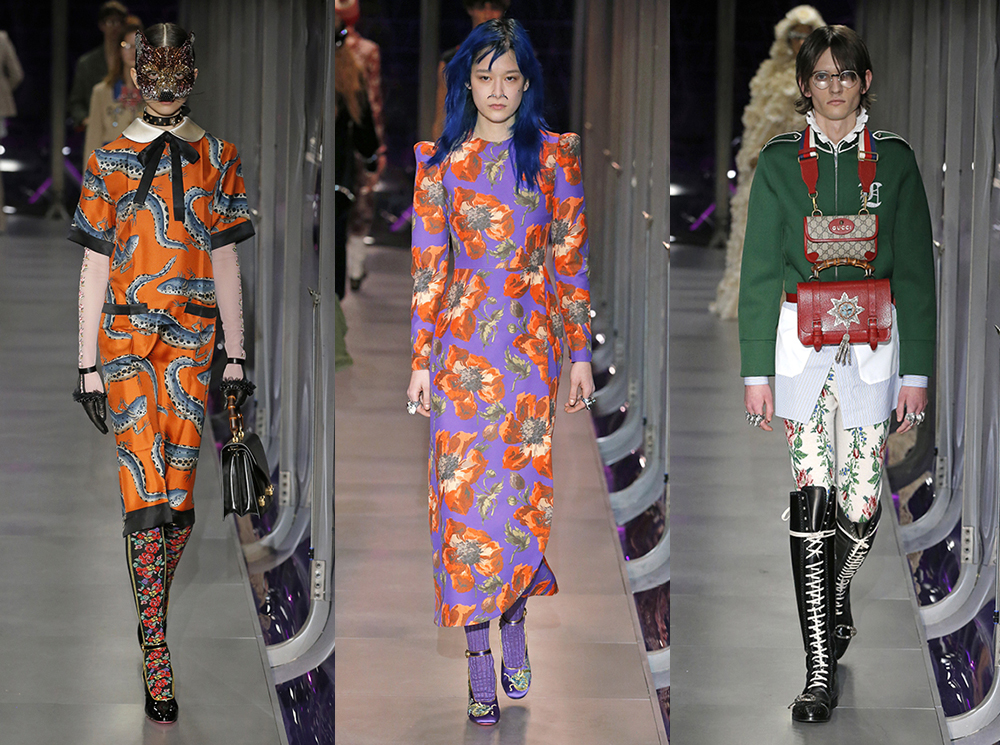 Fashion director notes: показ Gucci на Неделе моды в Милане | marieclaire.ru