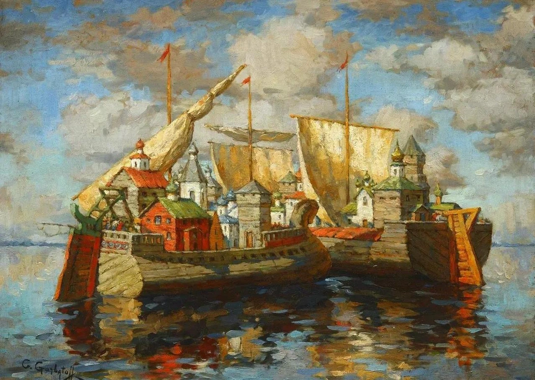 Константин Горбатов. «Сказочные корабли», 1930-1940-е. Собрание Алексея Жилина, Москва. | Источник: пресс-служба выставки