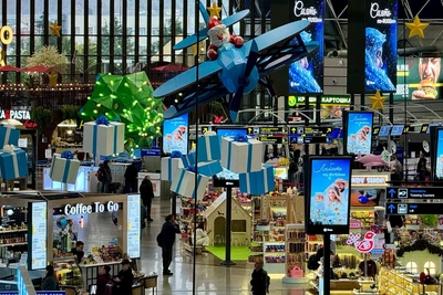 Альпинисты помогли украсить аэропорт Сочи