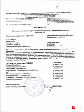 Справка Руслана (имя и дата рождения скрыты) | Источник: предоставлено 56.RU