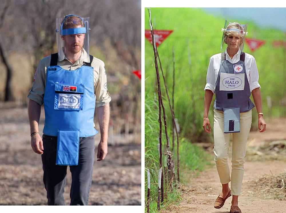 Принц Гарри повторил путь Дианы по минному полю в Анголе | marieclaire.ru