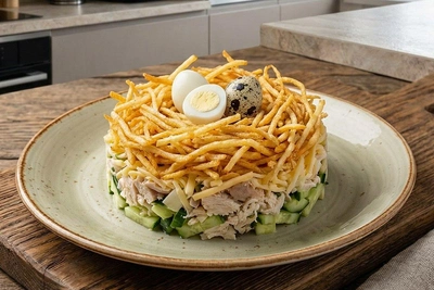 Как приготовить салат «Гнездо глухаря»