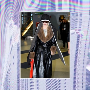 Афганское пальто с пышным мехом как у Ани Тейлор-Джой — теплая и модная альтернатива зимней куртке.