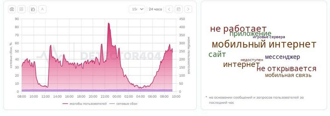 Сервис зафиксировал 15 тысяч жалоб в Петербурге за сутки. | Источник: detector404.ru