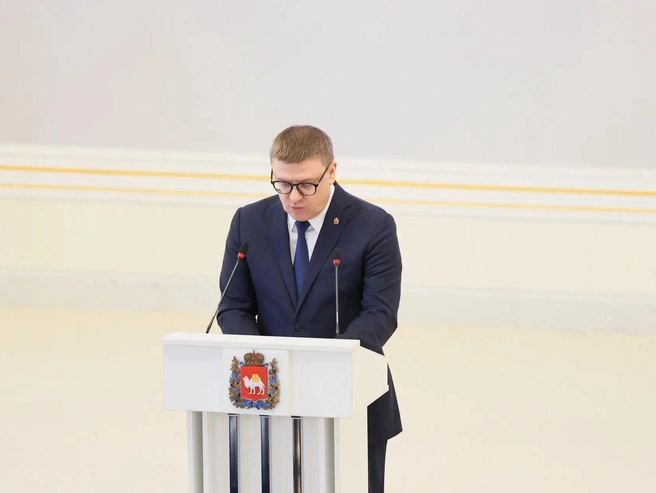 В своем обращении губернатор подвел итоги работы и обозначил перспективы развития | Источник: Наталья Лапцевич / 74.RU
