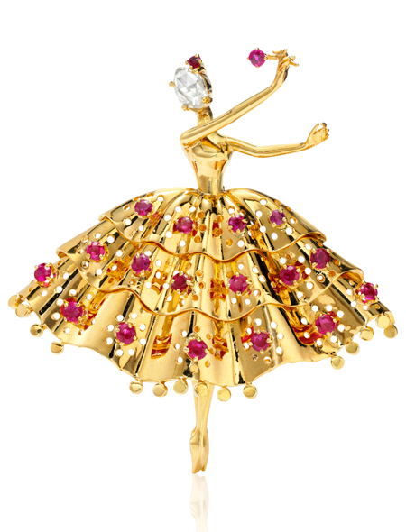 Брошь Ballerina, 1947 год, ювелир Tony Falcone