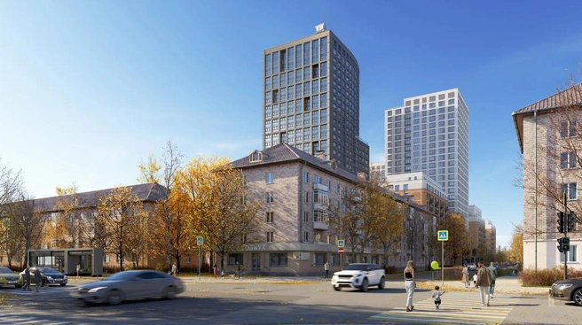 В первой очереди проекта&nbsp;— дом в 32 этажа | Источник: «Атомстройкомплекс»