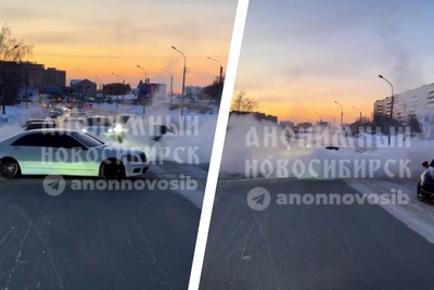 Новосибирец устроил дрифт-шоу, заблокировав движение