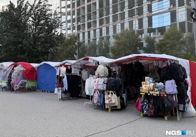 Выбор на городской школьной ярмарке скудный, но что-то можно купить  | Источник: Дарья Староверова / NGS.RU
