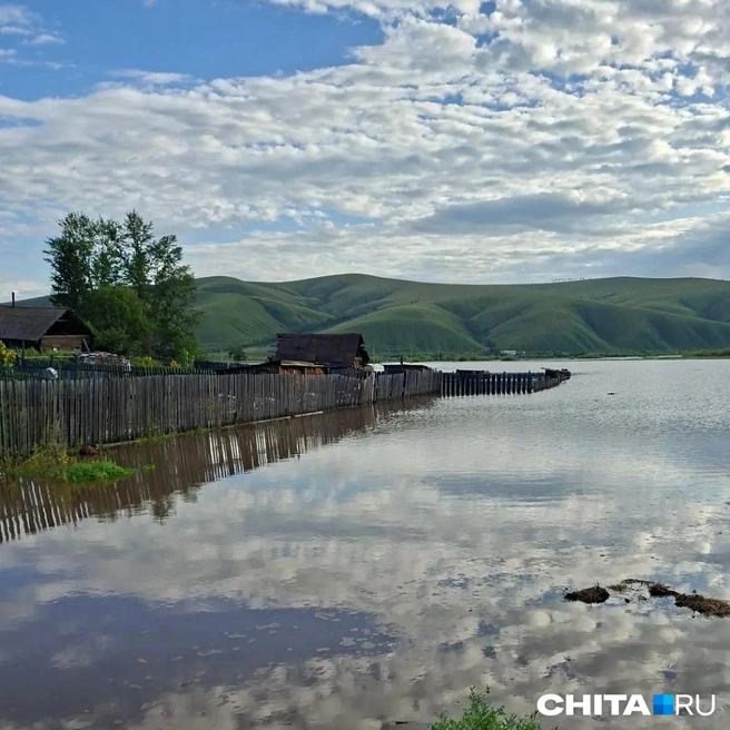 «Утонули куры, урожай, гаражи». Река в четвертый раз за лето разлилась в селе Забайкалья | Источник: очевидец