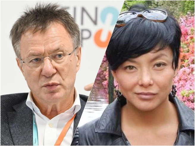 Александр Галицкий и Алия Галицкая | Источник: Евгений Реутов / Росконгресс / starhit.ru / коллаж «Фонтанки»