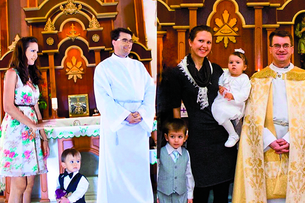 Детей крестили в католической церкви в Тюмени