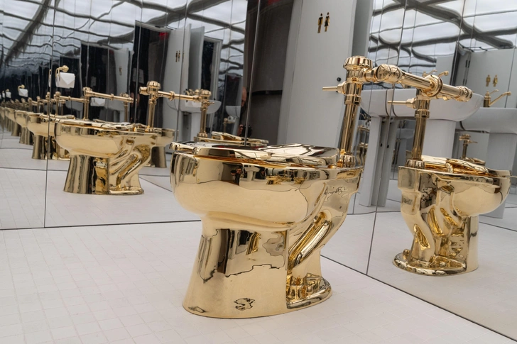 Золотой унитаз продан на аукционе за 12 миллионов долларов: цена оказалась ниже ожиданий | Источник: lev radin