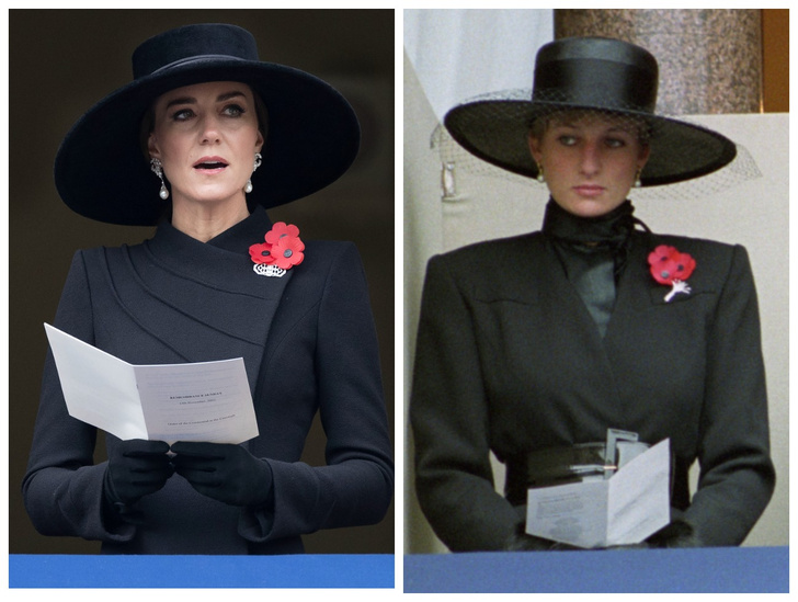 Печать траура: как Кейт Миддлтон скопировала самый трагичный наряд принцессы Дианы (и выглядит потрясающе)