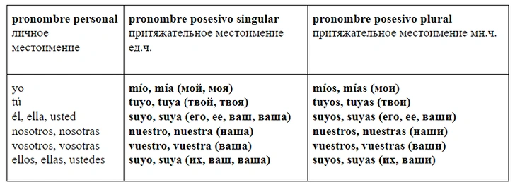 Зажигательный испанский: урок 15 — изучаем притяжательные местоимения