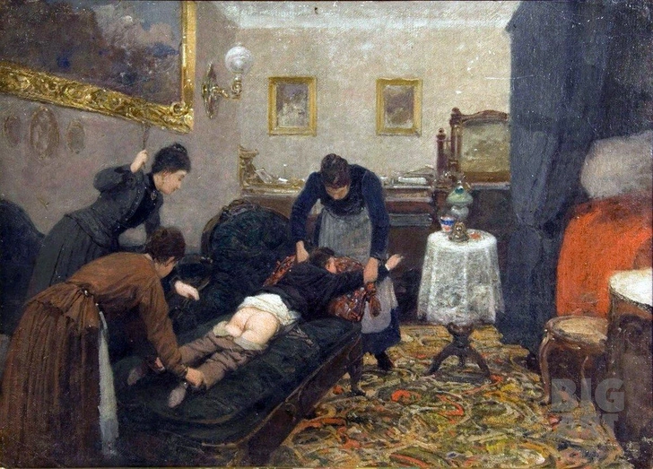 Павел Ковалевский. «Порка». 1880 | Источник: Wikimedia Commons