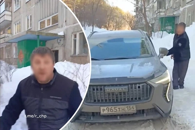 В Новосибирске водитель выбил телефон у женщины во дворе