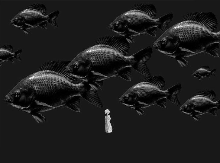 Мария Трегубова. Эскиз макетов тотальной инсталляции «Спящая царевна или абонент недоступен» | Источник: пресс-служба выставки