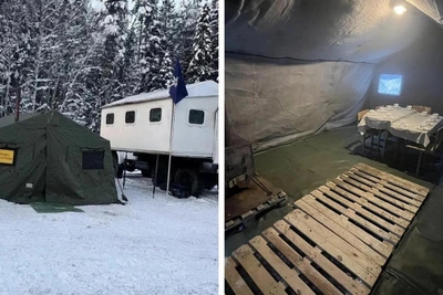 Warming Point with Stove, Clinic Deployed in Yaroslavl