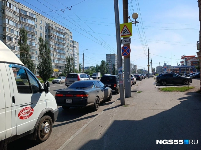 На сетевых АЗС топливо есть, и очереди на эти заправки не уменьшаются | Источник: Сергей Энквист / NGS55.RU