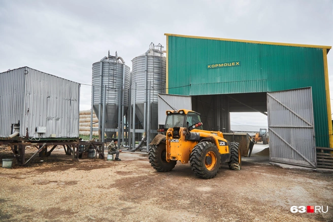 Из кормоцеха корм развозят по коровникам  | Источник: Роман Данилкин / 63.RU