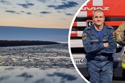 Спасатель вытащил тонущих рыбаков из озера Чаны