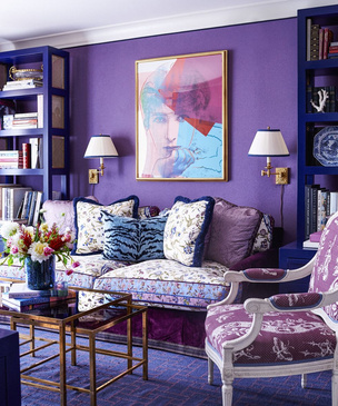 Фиолетовый и его оттенки в интерьере: 45+ модных решений