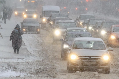 Потепление и снегопады в Алтайском крае 23 декабря