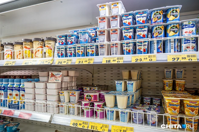 Цена на питьевой йогурт выросла на 26 рублей, а на йогурт в стаканчике — на 18 рублей 99 копеек | Источник: Олег Фёдоров / CHITA.RU